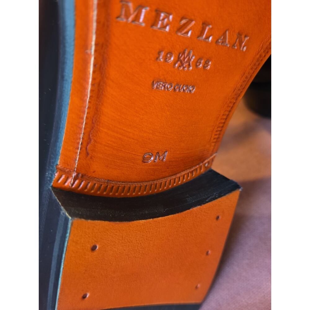 Mezlan E20264 Black Cap Toe Patent Leather Formal Oxford Size 9M - Picture 5 of 7